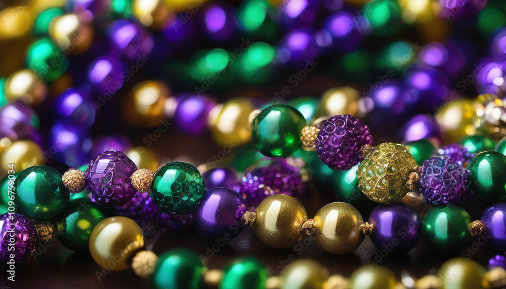 Gold and Purple Beads Festive Design Gold and Purple Beads Festive Design