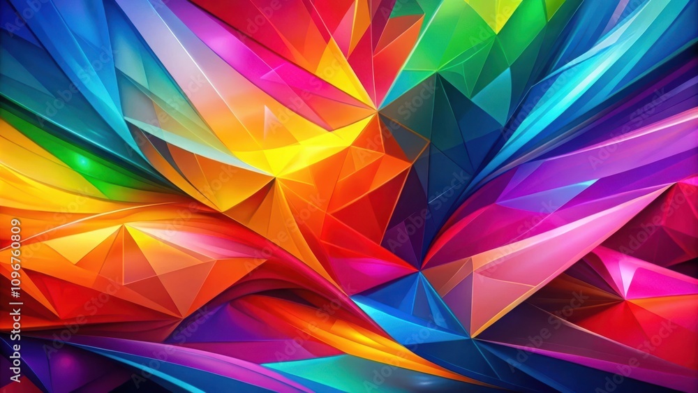 Abstract Colorful Geometric Shapes Intertwined in a Vibrant Display of Light and Form Abstract Colorful Geometric Shapes Intertwined in a Vibrant Display of Light and Form