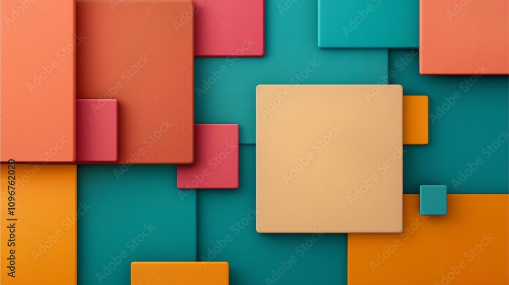 Abstract Geometric Pattern: A visually captivating arrangement of vibrant, overlapping rectangles in shades of pink, red, and turquoise creates a dynamic, abstract background. This modern. Abstract Geometric Pattern: A visually captivating arrangement of vibrant, overlapping rectangles in shades of pink, red, and turquoise creates a dynamic, abstract background. This modern.