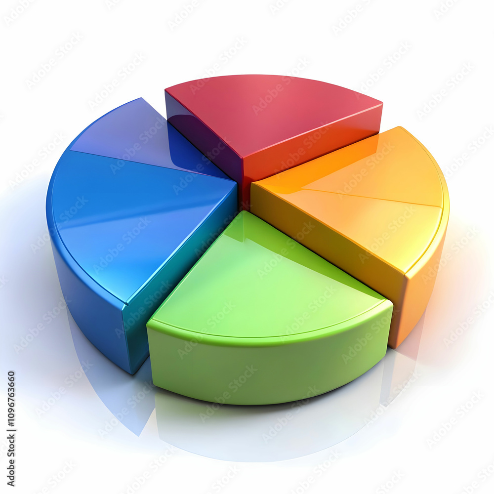 Obraz premium tridimensional pie chart