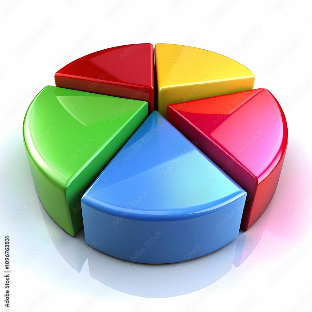 Obraz premium tridimensional pie chart