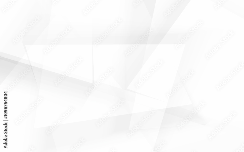 Abstract white background features overlapping geometric triangle shapes Abstract white background features overlapping geometric triangle shapes