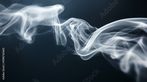 Digital technology Black and white smoke curve illustration poster background