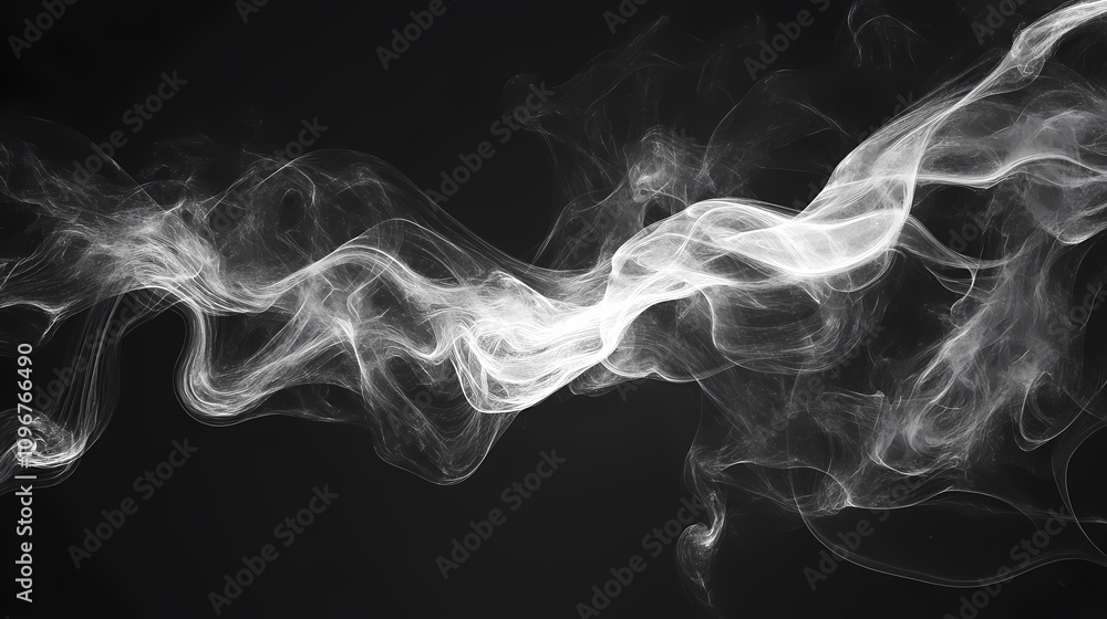 Digital technology Black and white smoke curve illustration poster background Digital technology Black and white smoke curve illustration poster background