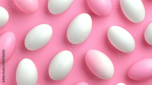 Pink and White Easter Egg Pattern