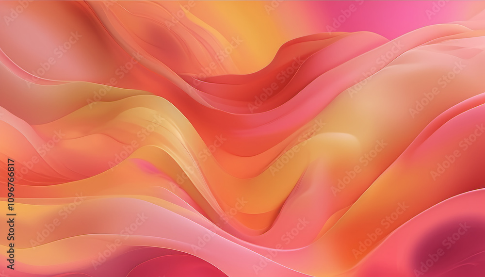 Fototapeta premium Golden Hour Sunset Gradient Flow