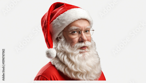 santa claus christmas xmas hat, isolated on white or transoarent png photo