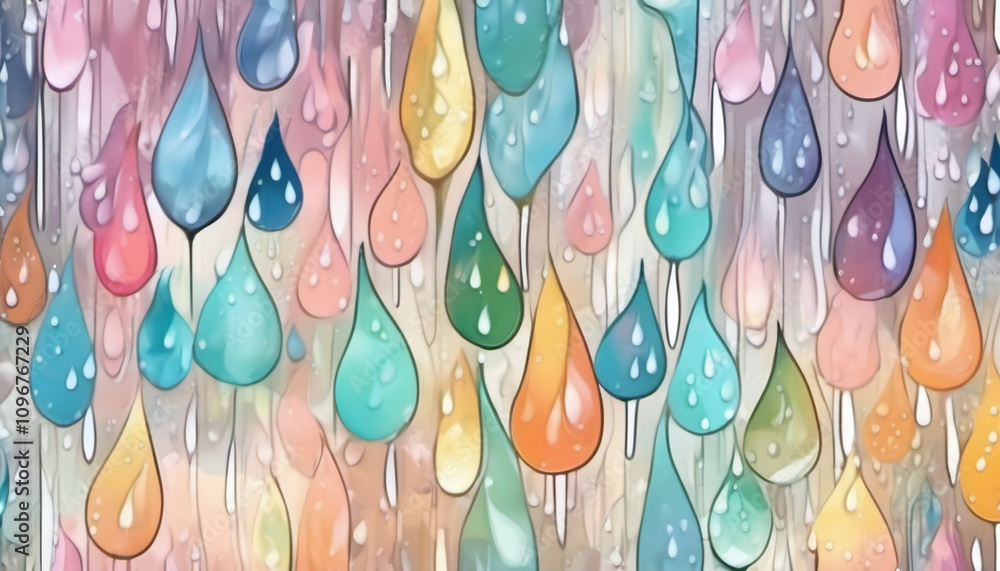 Colorful Raindrop Mosaic Colorful Raindrop Mosaic