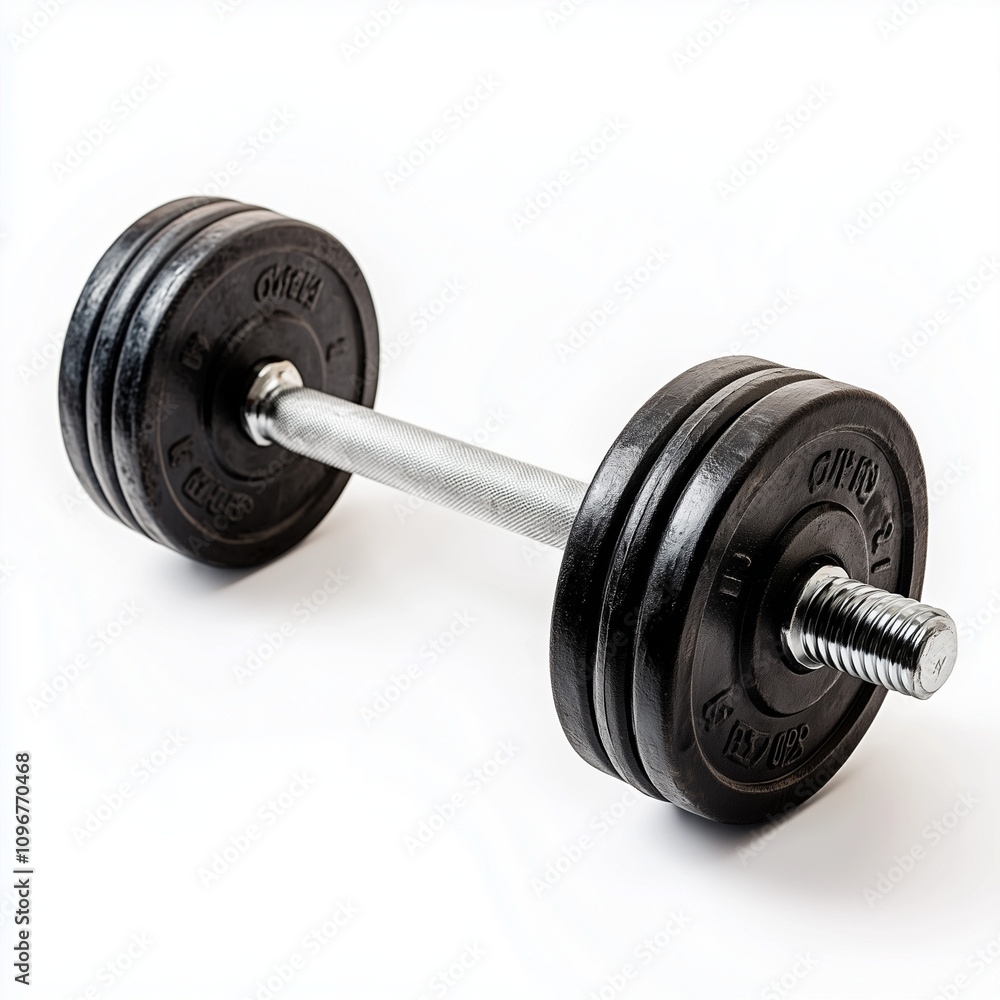 Naklejka premium Barbell on white background