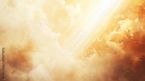 Celestial Golden Heaven: A Dreamlike Vision of Clouds and Light