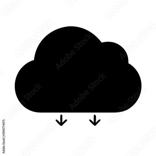 The cloud icon, a rounded and fluffy design, represents concepts such as weather forecasting, cloud computing, online data storage, and internet-based services. It is widely used in applications, plat