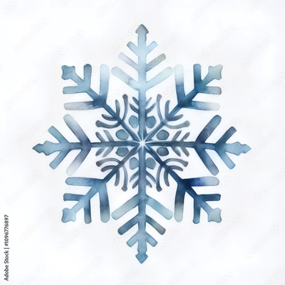 Snowflake, Snow, Ice Illustration, Isolated on White Background Snowflake, Snow, Ice Illustration, Isolated on White Background