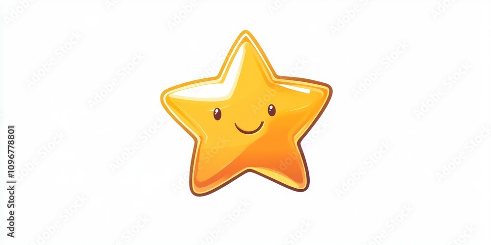 A Happy Yellow Star Cartoon Character Smiles A Happy Yellow Star Cartoon Character Smiles