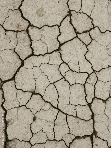 Cracked and weathered concrete surface with layers of grime and dirt, rough