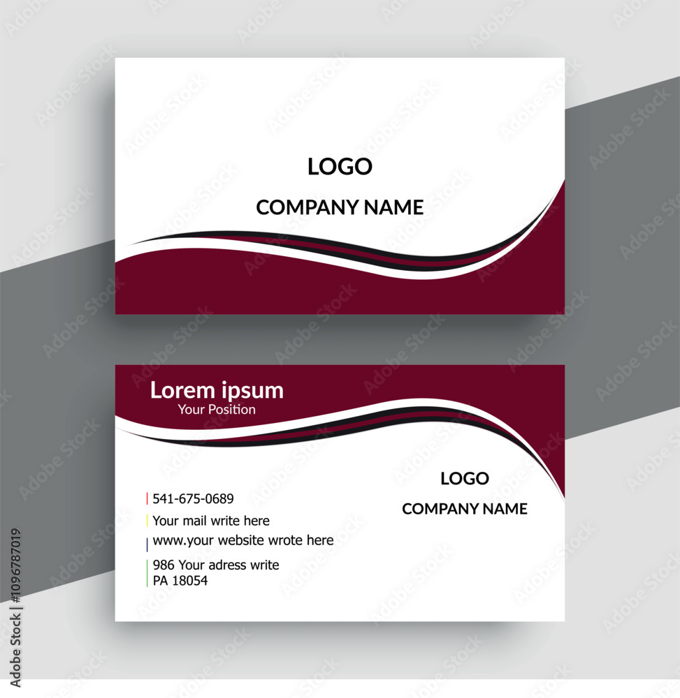 Naklejka premium Professional Business Card Design