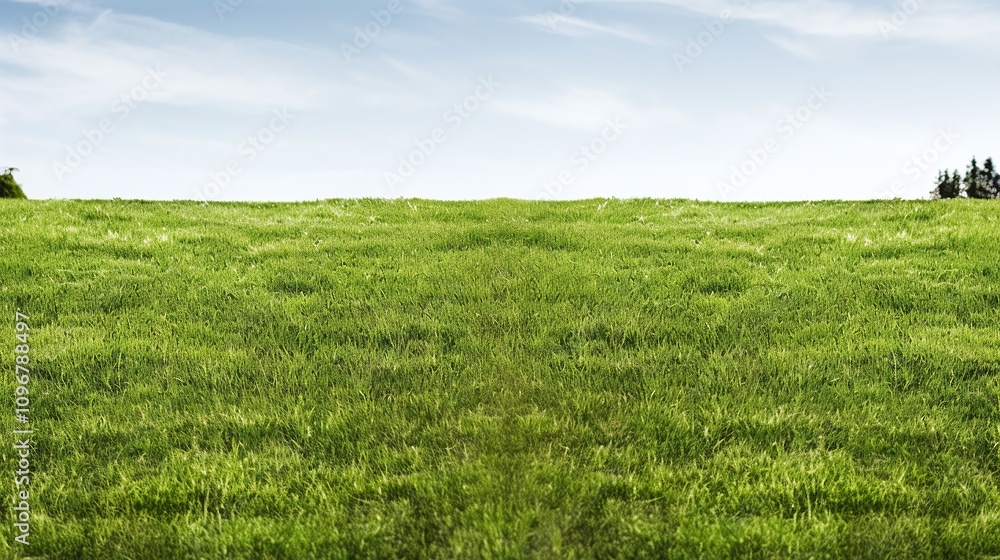 Naklejka premium Fresh green grass growing from rich soil, vibrant and natural.