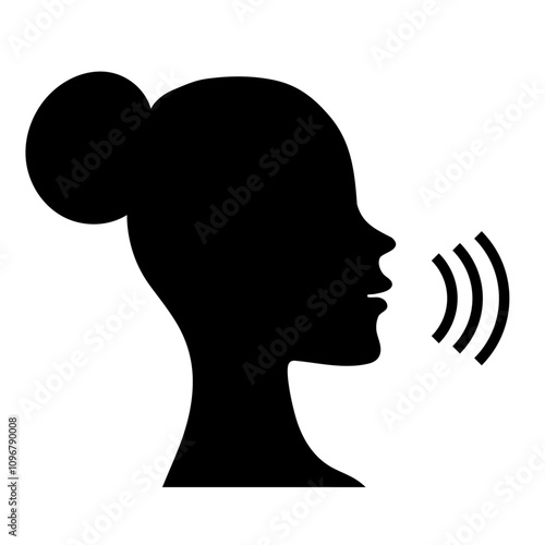 Human speaking loudly icon communication