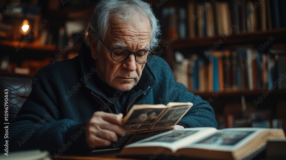 An Elderly Gentleman Reminiscing: Lost in the Pages of Time An Elderly Gentleman Reminiscing: Lost in the Pages of Time