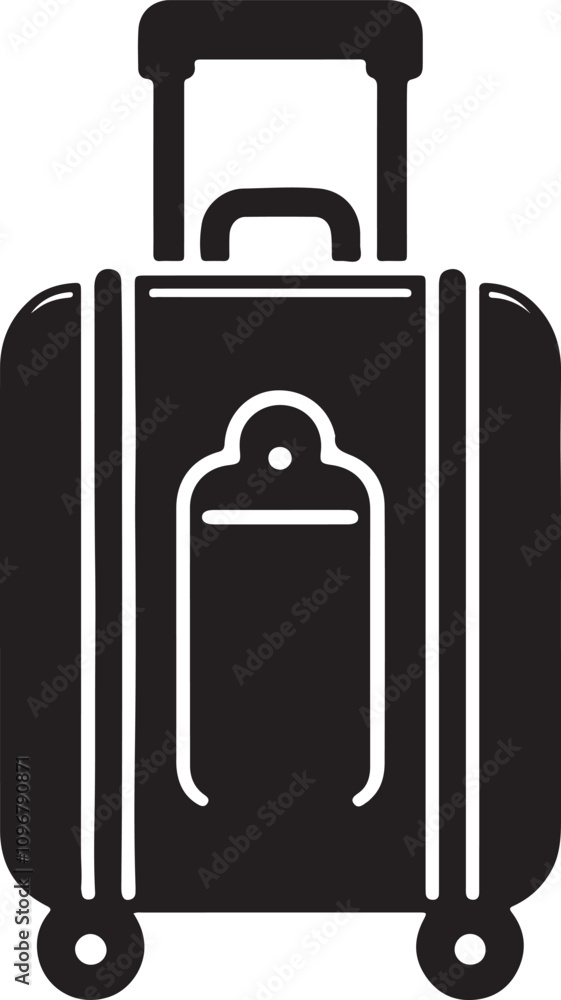 Fototapeta premium Trolley bag silhouette