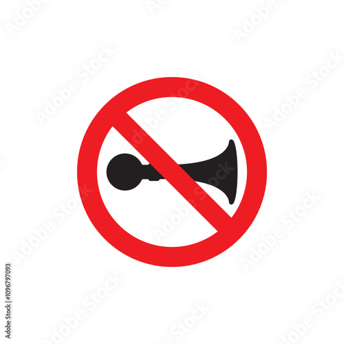 no honking icon symbol sign vector