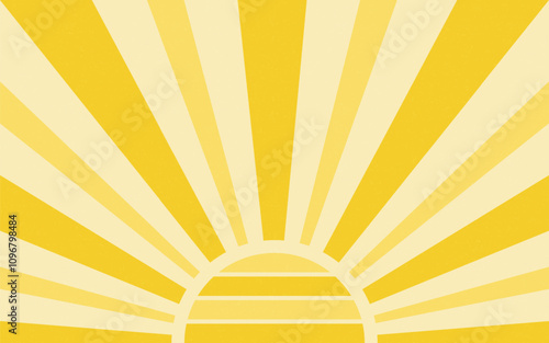 Vintage yellow sun retro background. Summer bright colors perfect for banner, wallpaper, poster and backdrop.