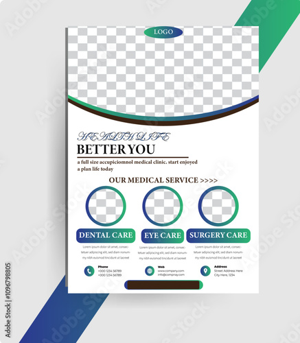 Vector modern medical health  design template roll up banner  design hospital flyer, 