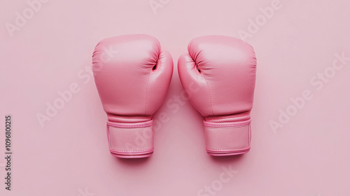 "Pink Boxing Gloves Symbolizing Strength and Empowerment for Breast Cancer Awareness Month"