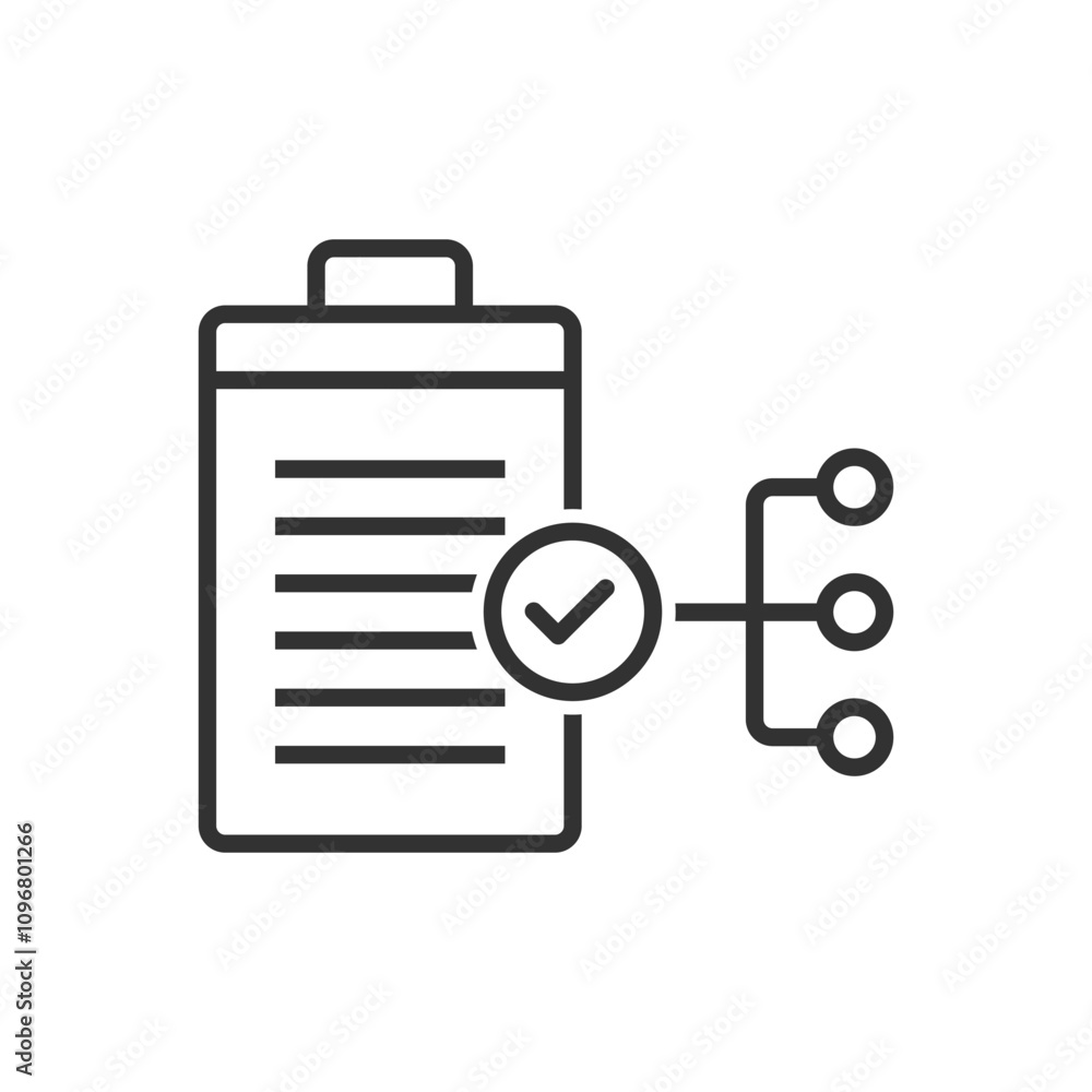 Flow Chart Icon - Clipboard Icon Flow Chart Icon - Clipboard Icon