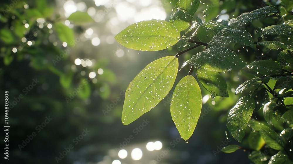 Green Leaf Close-Up: Nature's Delicate Detail Green Leaf Close-Up: Nature's Delicate Detail