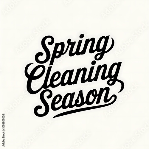 Spring Cleaning Season Calligraphic Design