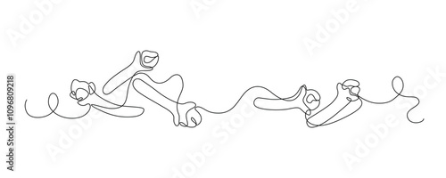 Clove spice drawn in continuous line in minimalism, dried flower buds of tropical clove tree, editable vector contour.
