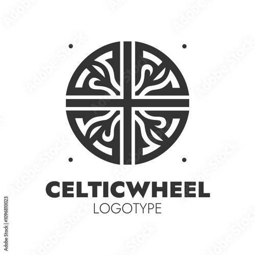 Celtic Wheel Knotwork Logo Design Symbol Graphic Art photo