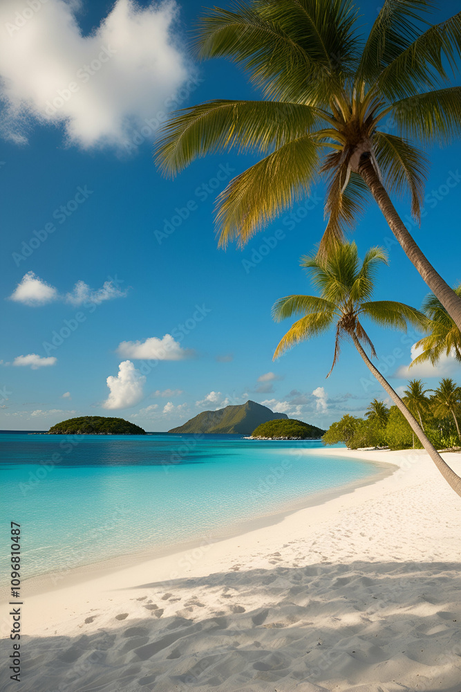 Fototapeta premium beach with palm trees