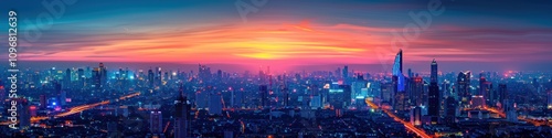 Bangkok Skyline at Sunset