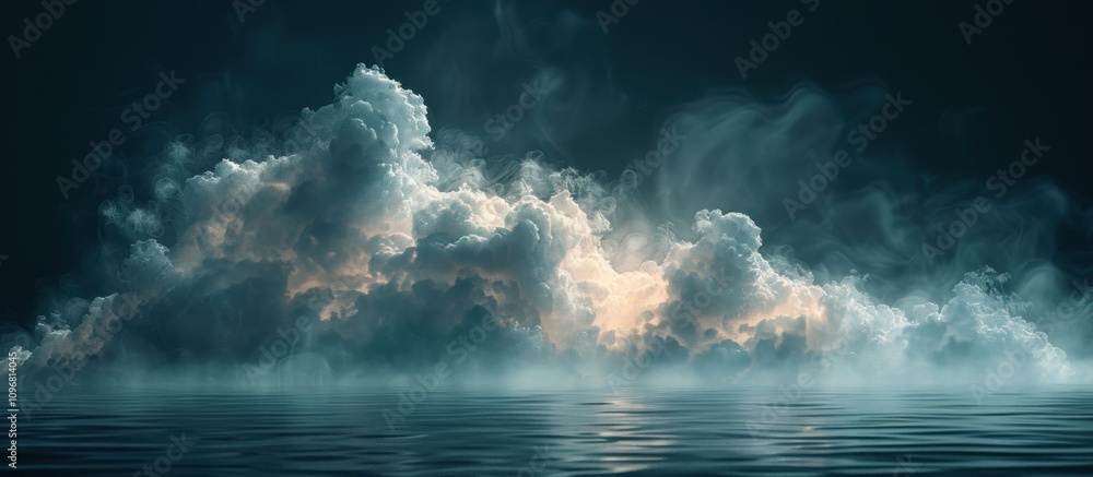 Fototapeta premium Dreamy Cloudscape Above a Still Sea