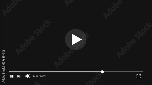 Multimedia player social media. Socisl media.  Vector illustration. 
 EPS 10