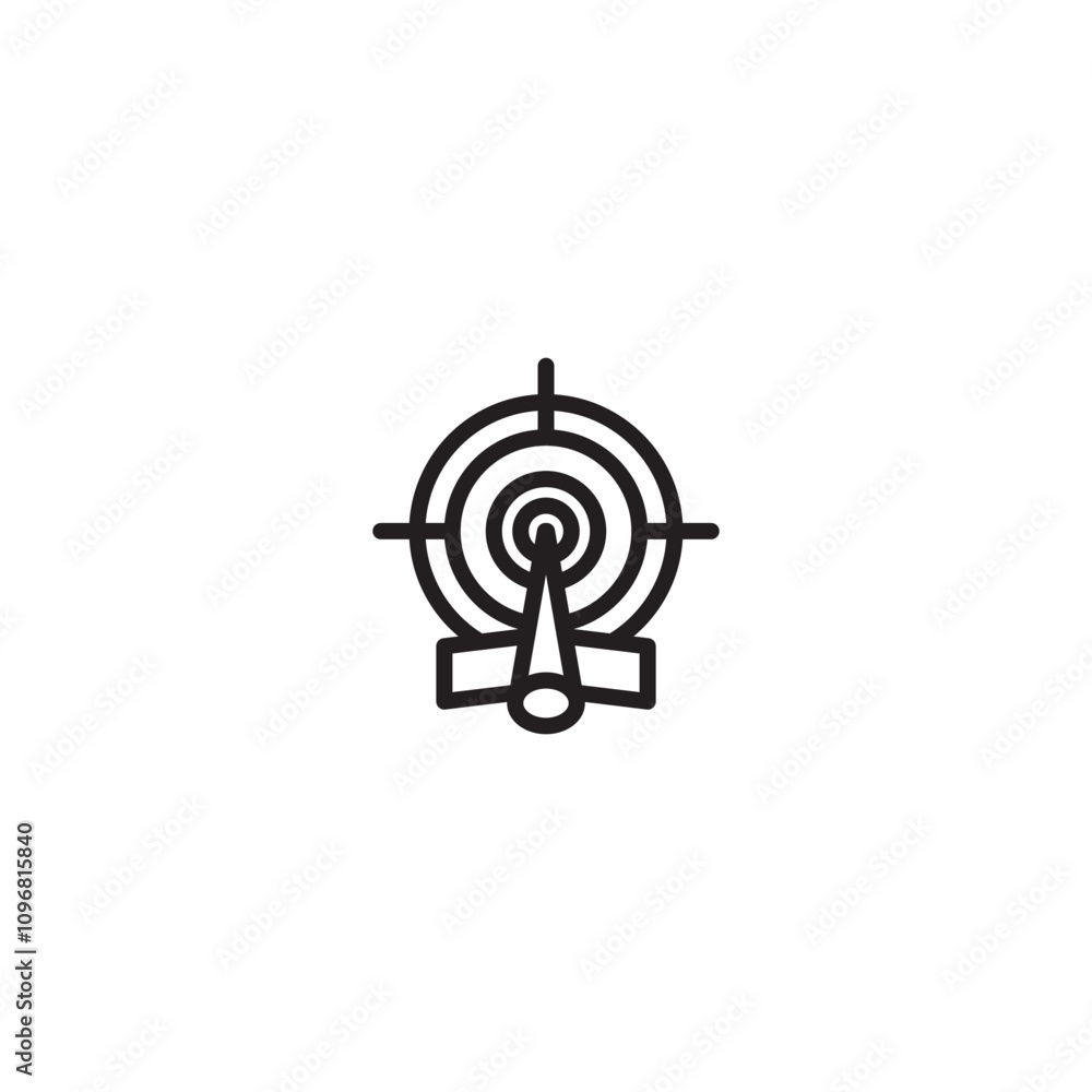 Target logo icon. Target glyph flat vector icon. Editable icon. Target logo icon. Target glyph flat vector icon. Editable icon.