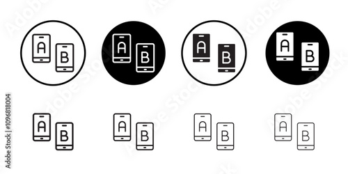 A B testing icon web design in vector