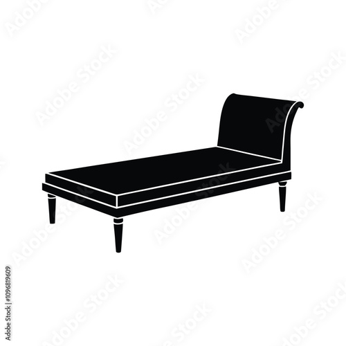 Modern Daybed Vector Illustration for Stylish Interiors