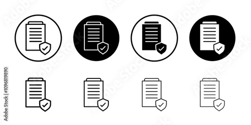 Contract coverage icon web design in vector