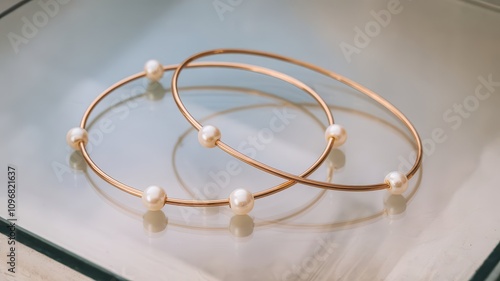 Wallpaper Mural gold bangles with golden pearls jewlery isolated png closeup shot background Isolated Closeup image Torontodigital.ca