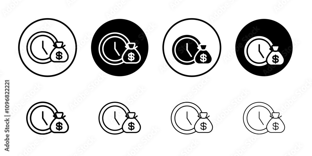 Long term investment icon web design in vector Long term investment icon web design in vector