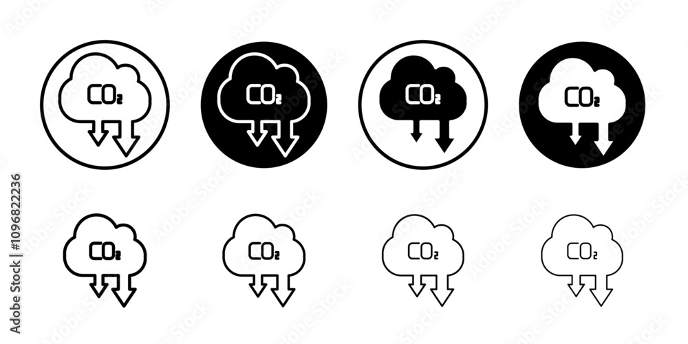 Low carbon dioxide icon web design in vector Low carbon dioxide icon web design in vector