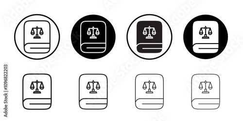 Law book icon web design in vector