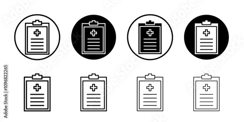 Medical record icon web design in vector