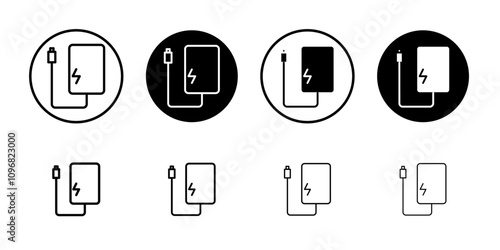 Power bank icon web design in vector