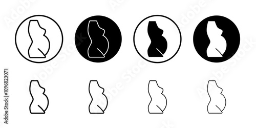 Pregnant woman icon web design in vector