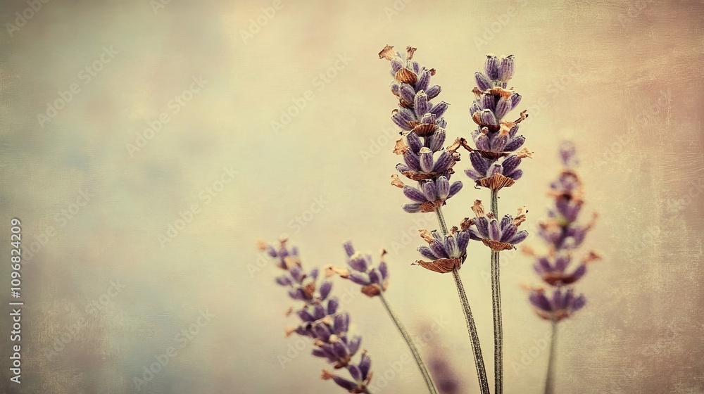 A bunch of purple lavender flowers are in a vase A bunch of purple lavender flowers are in a vase