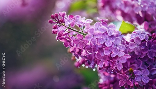 close up of lilac flowers in the garden