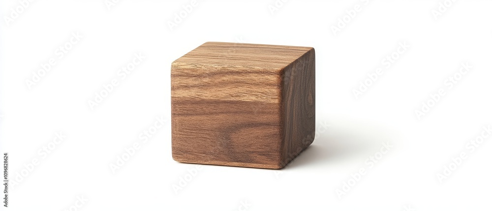 Wooden cube with smooth edges, perfect for decor or play Wooden cube with smooth edges, perfect for decor or play